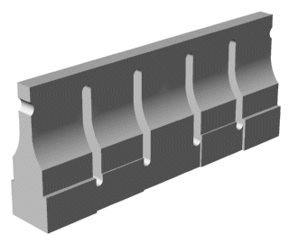 Figure 27. 4-slotted bar horn with side risers